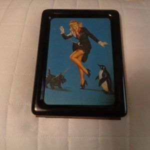 PINUP PICTURE LADY, NYLONS DOG & PENQUIN
